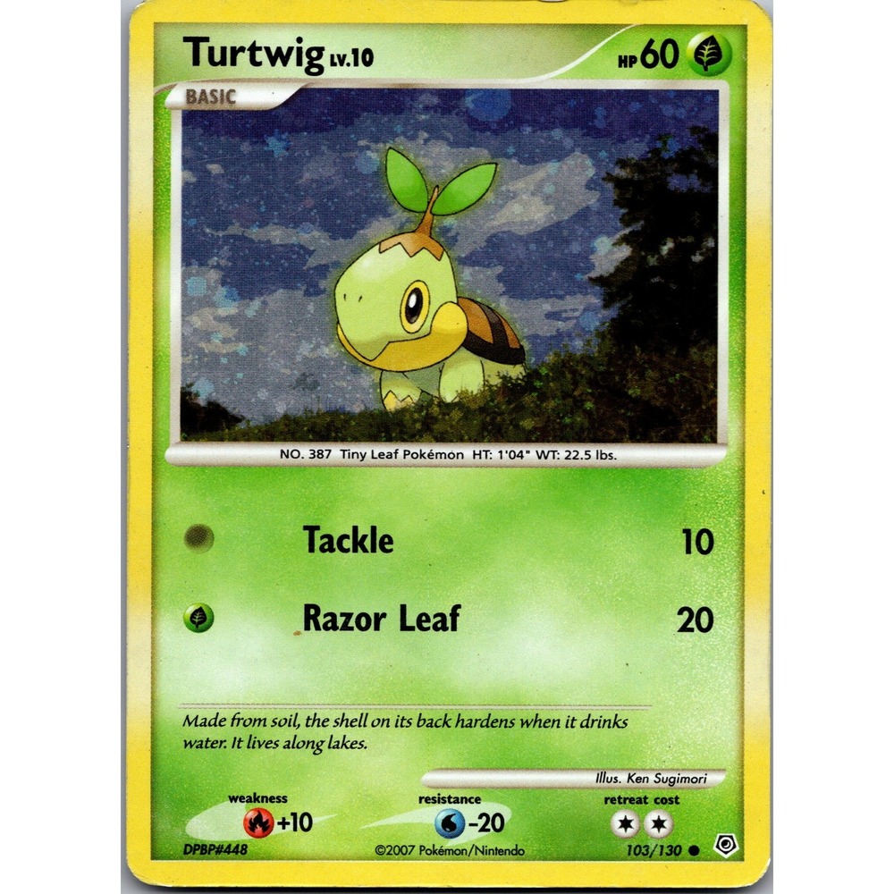 Pokemon Turtwig 103/130 Cosmos Holofoil Promo League Championship MP